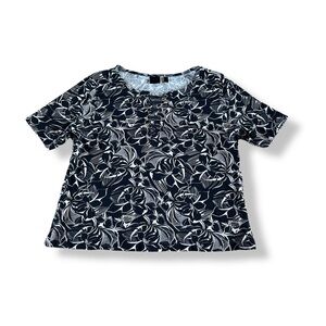 [Rafaella] BOGO $1 Navy Floral Top